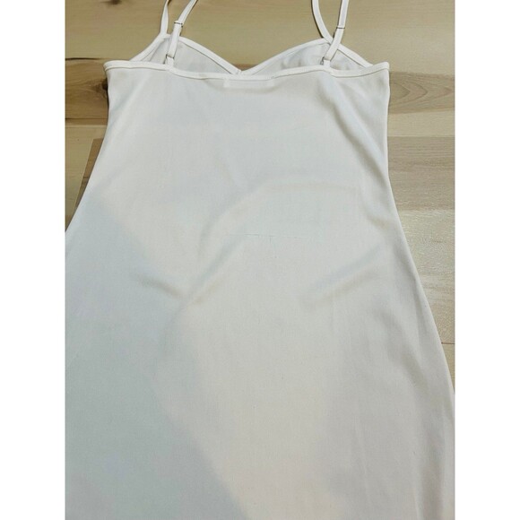 12th Tribe Small Women White Minimalist Casual Bodycon Dress - Picture 5 of 8